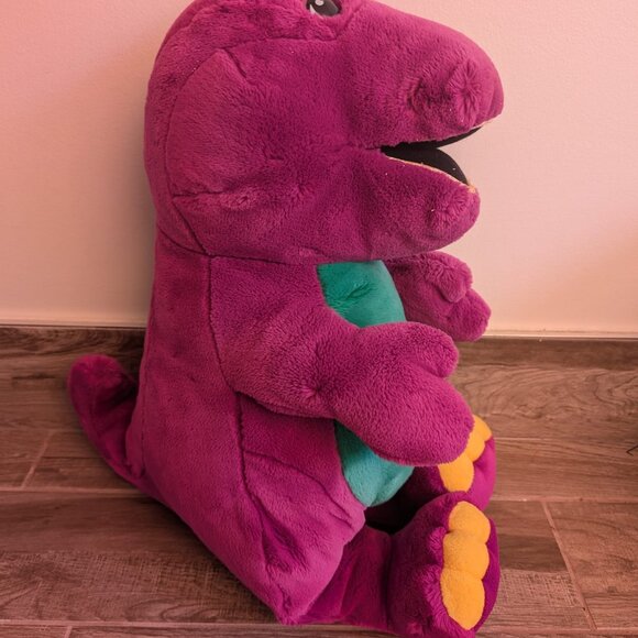 Vintage Lyons 26” Jumbo BARNEY The Purple Dinosaur 1993 Plush - RARE - Picture 2 of 8